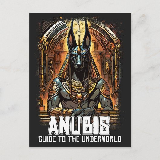 Anubis Ancient Egyptian GOD Guide to Underworld Postkarte (Vorderseite)