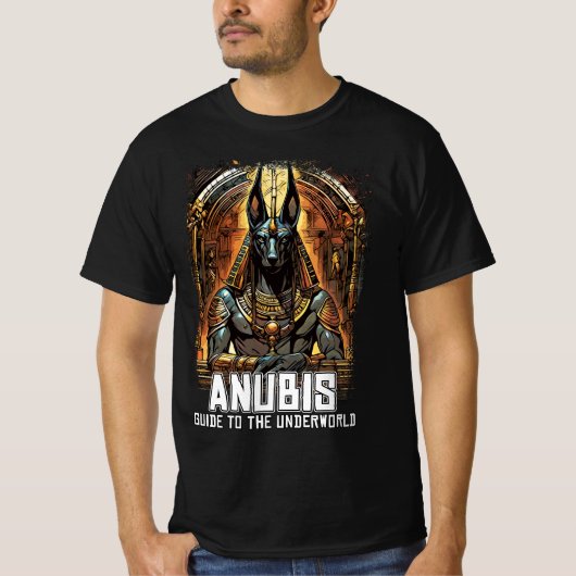 Anubis Ancient Egyptian GOD Guide to Underworld T-Shirt (Vorderseite)