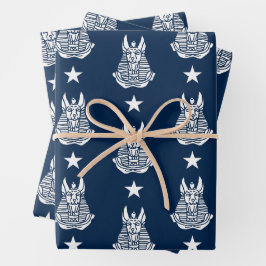 Anubis Antike ägyptische Wrapping Paper Sheets Geschenkpapier Set