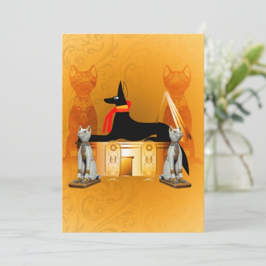 Anubis, antiker Ägypter Einladung (Stehend Vorderseite)