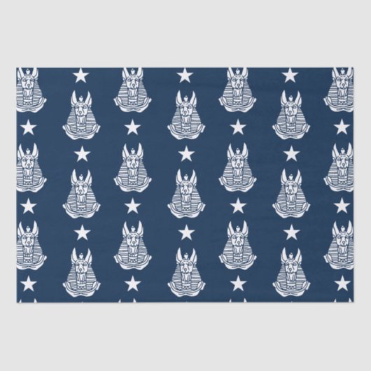 Anubis Antikes ägyptisches Gewebepapier Seidenpapier (Vorderseite)