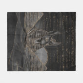 Anubis auf ägyptischer Pyramidelandschaft Fleecedecke (Vorderseite (Horizontal))