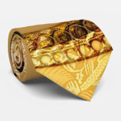 Anubis auf goldenem Hintergrund Krawatte (Gerollt)