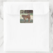 Anubis Baboon Quadratischer Aufkleber (Tasche)