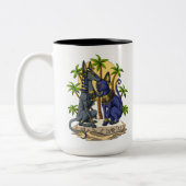 Anubis Bastet Zweifarbige Tasse (Links)