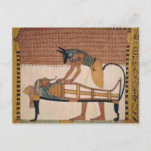 Anubis besucht Sennedjems Mummy Postkarte