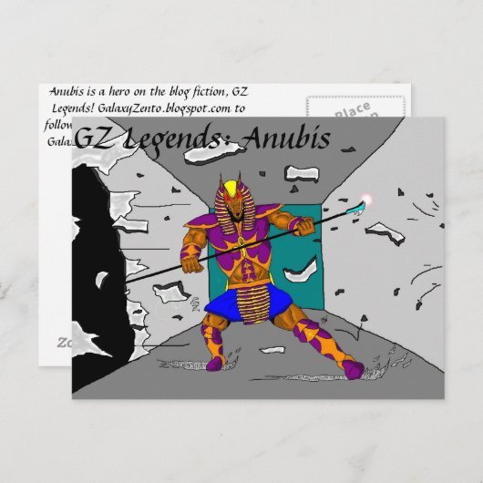 Anubis "breakthrough"-Postcard Postkarte (Vorne/Hinten)