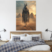 Anubis Canvas – Egyptian Mythology Wall Art Leinwanddruck (Insitu (Schlafzimmer))