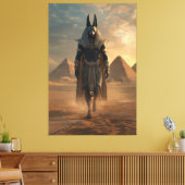Anubis Canvas – Egyptian Mythology Wall Art Leinwanddruck (Insitu (Wohnzimmer))