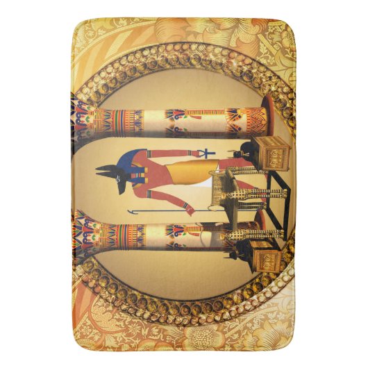 Anubis der ägyptische Gott Badematte (Vorderseite Vertikal)