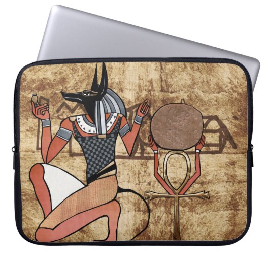 Anubis Der Wächter Laptopschutzhülle (Vorderseite)