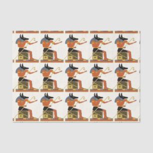 Anubis Egyptian Folk Art 1 Seidenpapier
