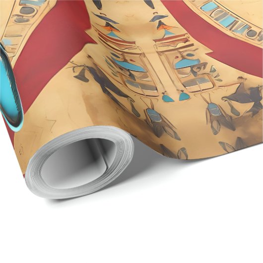 Anubis Egyptian God Jackal or Man Geschenkpapier (Rolleneckpunkt)