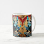 Anubis Egyptian God Jackal or Man Kaffeetasse (VorderseiteRechts)