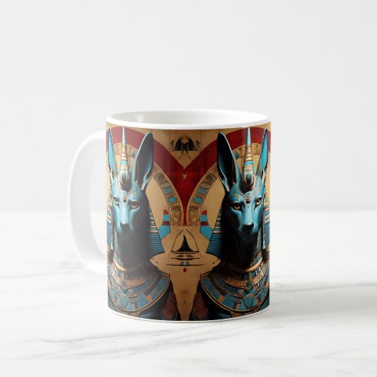 Anubis Egyptian God Jackal or Man Kaffeetasse (Vorderseite Links)