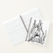 Anubis Egyptian God of the Dead Sketch Art Noteboo Notizblock (Innenseite)