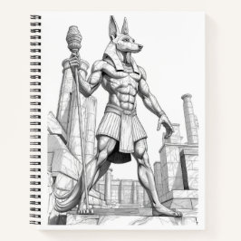 Anubis Egyptian God of the Dead Sketch Art Noteboo Notizblock