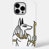 Anubis Egyptian Line Art iPhone Case (Rückseite)