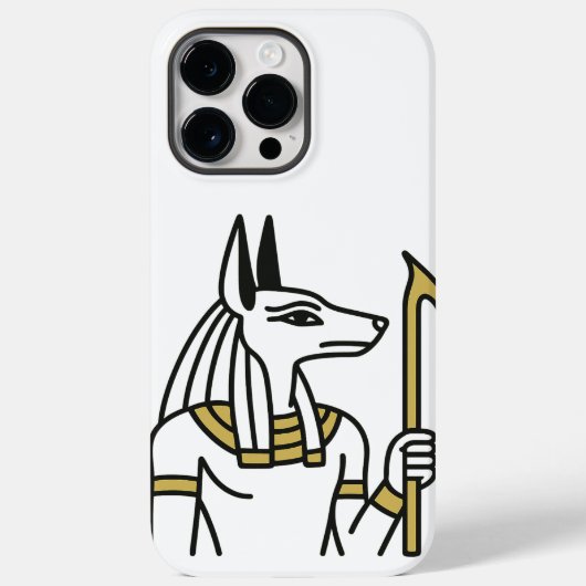 Anubis Egyptian Line Art iPhone Case (Rückseite)