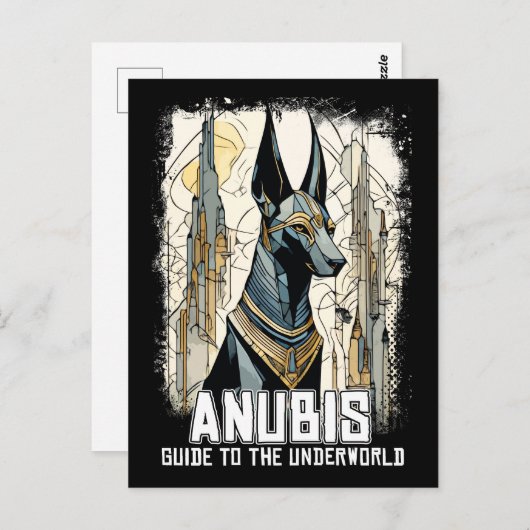 Anubis Gottes von Ägypten Surreale Mythologie Postkarte (Vorne/Hinten)