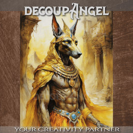Anubis: Göttlicher Beschützer von Soulen - Decoupa Seidenpapier