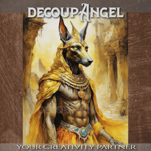 Anubis: Göttlicher Beschützer von Soulen - Decoupa Seidenpapier