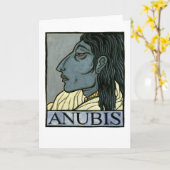 Anubis Greeting Card Karte (Gelbe Blume)