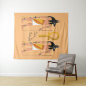 Anubis guardian of death wandteppich (Beispiel (Horizontal))