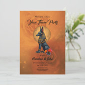 Anubis im Mondlicht Einladung (Stehend Vorderseite)
