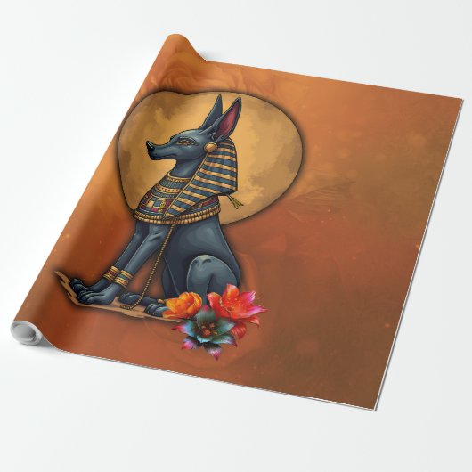 Anubis im Mondlicht, Geschenkpapier (Ungerollt)