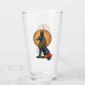 Anubis im Mondlicht, Glas (Rückseite)