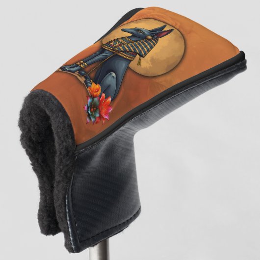 Anubis im Mondlicht, Golf Headcover (3/4 Vorderseite)