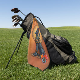 Anubis im Mondlicht, Golfhandtuch