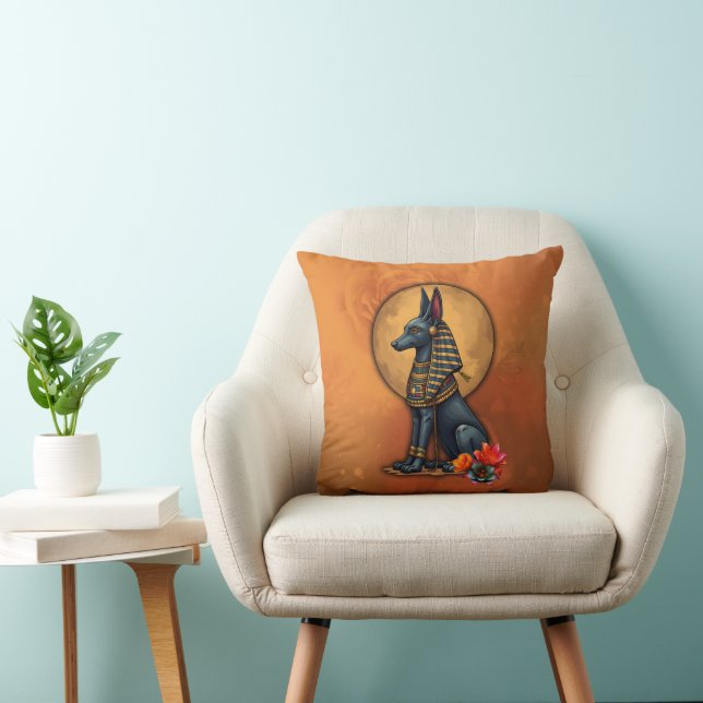 Anubis im Mondlicht,  Kissen (Stuhl )