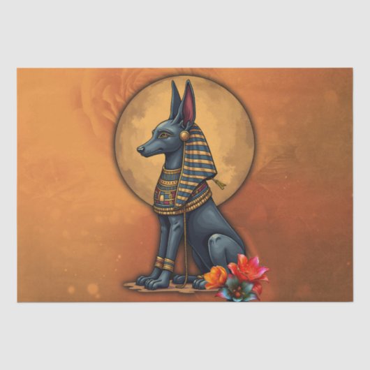 Anubis im Mondlicht, Seidenpapier (Vorderseite)