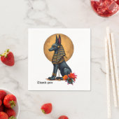 Anubis im Mondlicht, Serviette (Beispiel)