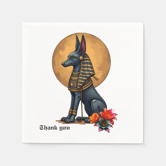 Anubis im Mondlicht, Serviette (Vorderseite)