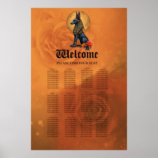 Anubis im Mondschein Poster (Vorne)