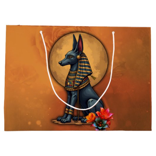 Anubis in the moonlight, große geschenktüte (Rückseite)