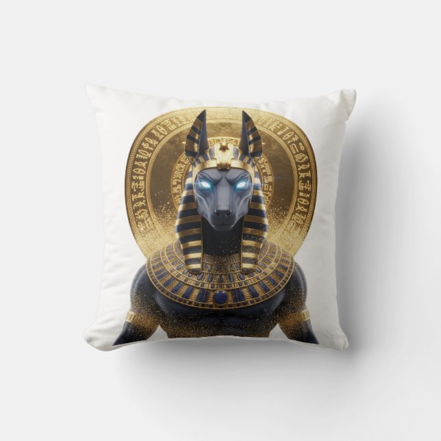 Anubis Jackal Pillow | Ancient Egyptian God Decora Kissen (Vorderseite)
