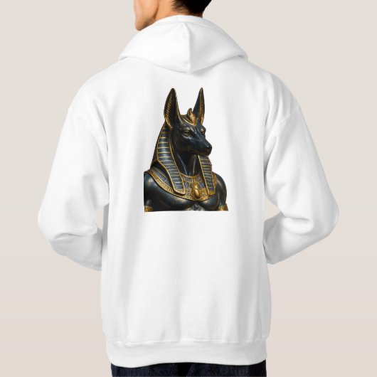 Anubis – Luxurious Egyptian Gold & Blue Collection Hoodie (Rückseite)