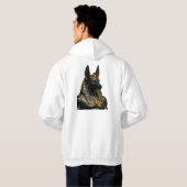 Anubis – Luxurious Egyptian Gold & Blue Collection Hoodie (Schwarz voll)