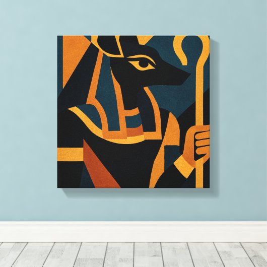 Anubis Moderne Abstrakte Leinwand Kunst (Insitu (Holzboden))