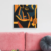 Anubis Moderne Abstrakte Leinwand Kunst