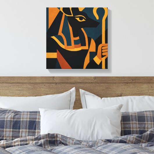 Anubis Moderne Abstrakte Leinwand Kunst (Insitu (Schlafzimmer))