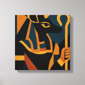 Anubis Moderne Abstrakte Leinwand Kunst (Vorderseite)