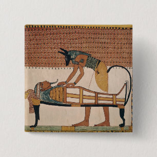 Anubis nimmt Sennedjems an Mama teil Button