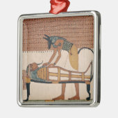 Anubis nimmt Sennedjems an Mama teil Silbernes Ornament (Links)