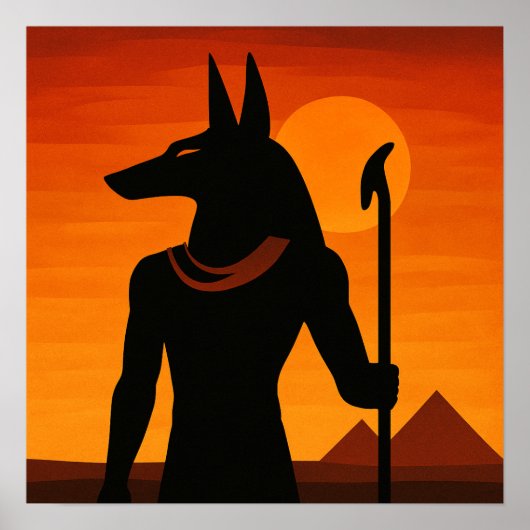 Anubis Poster Ancient Egypt Sunset (Vorne)