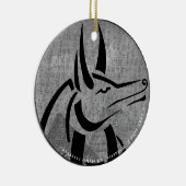Anubis Premium Round Keramik Ornament (Rechts)